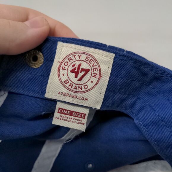 Black Dog Slideback Hat Multi One Size Embroidered Colorblock '47 Brand - Picture 8 of 9